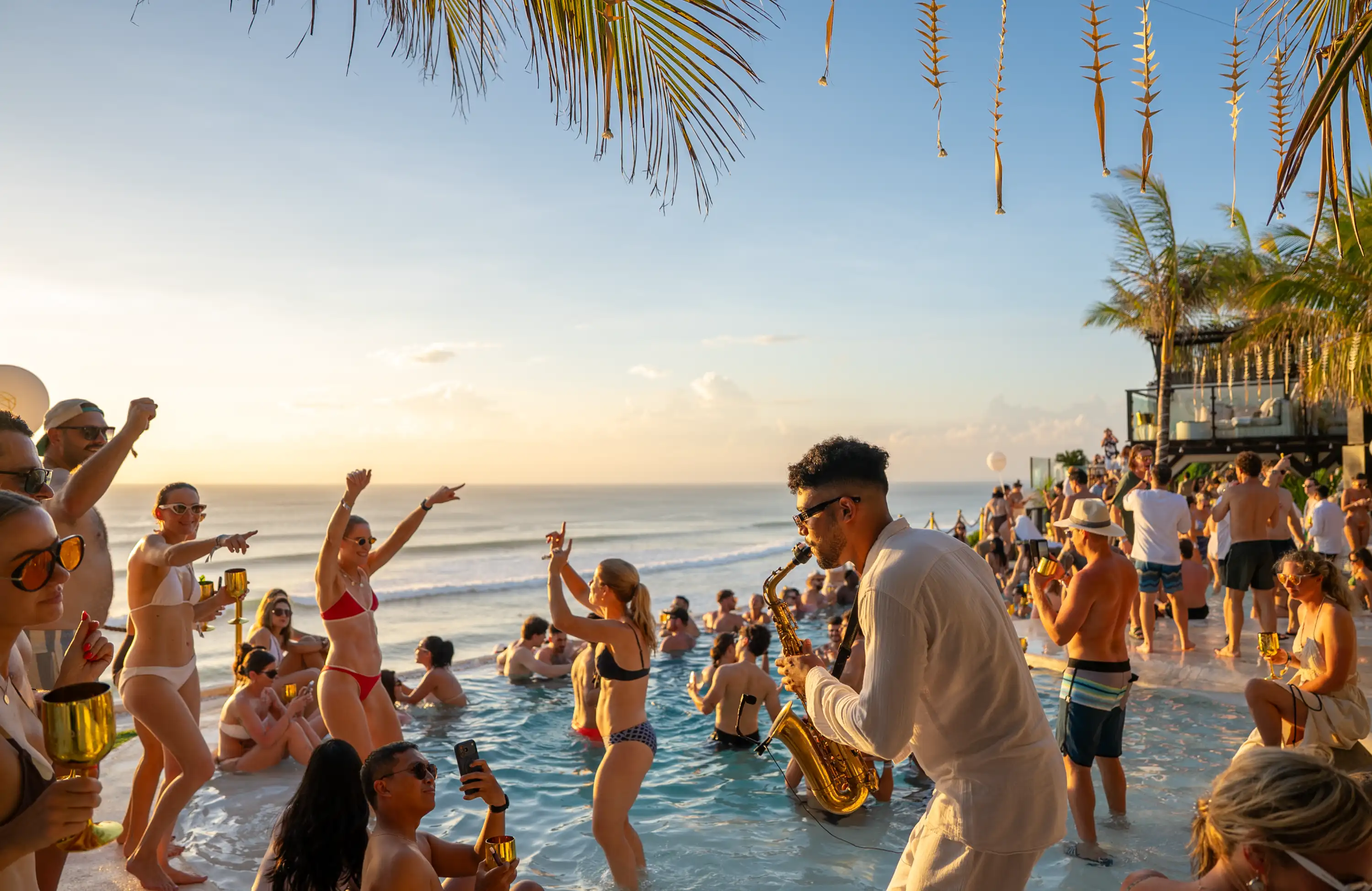 Sunset party at El Kabron Bali