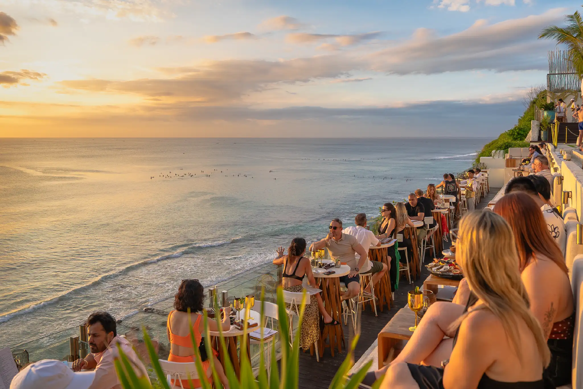 Sunset from the cliff edge at El Kabron Bali